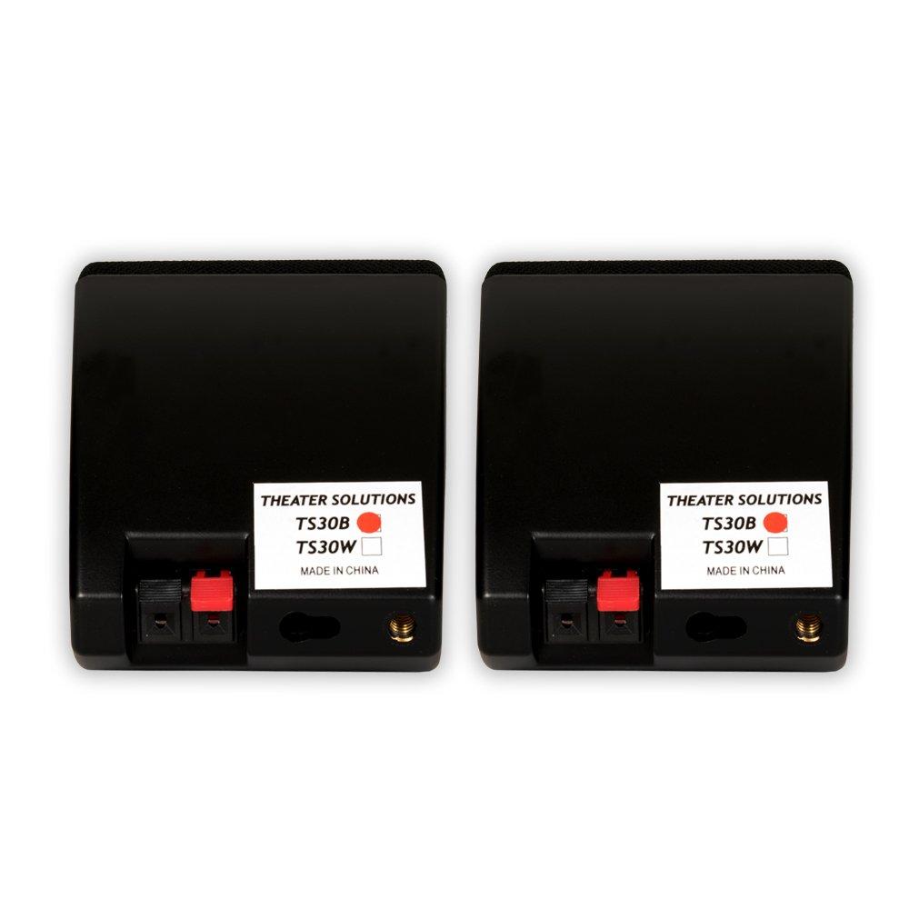 Theater Solutions Theater Solutions TS30B Mountable Indoor Speakers Black Bookshelf 7 Pair Pack