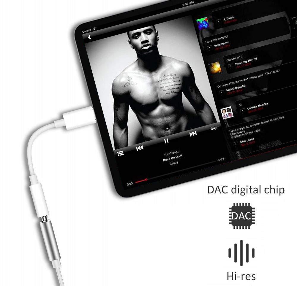 Wahbite Apple USB C to 3.5mm Headphone Jack for iPad Pro 2018/2019/ 2020 MacBook Pro, Type C to Aux Earphone Dongle Compatible with Pixel 4XL/3/3 XL/2/2 XL, Samsung Sony HTC Moto ect.