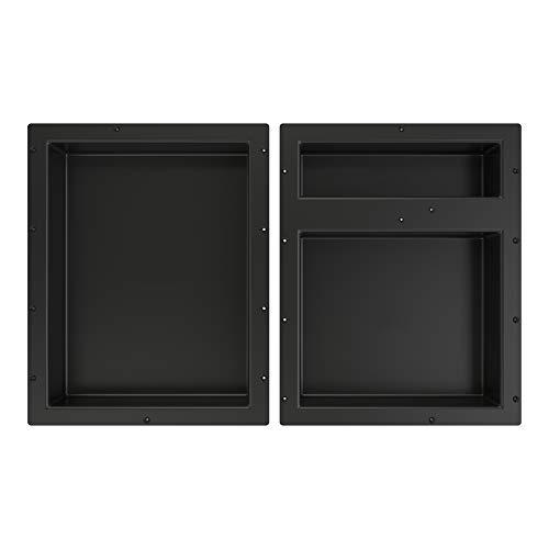 Tile Redi USA Redi Niche Triple Niche Recessed Shower Shelf- Black, Three Inner Shelves , 32-Inch Width x 20-Inch Height x 4-Inch Depth