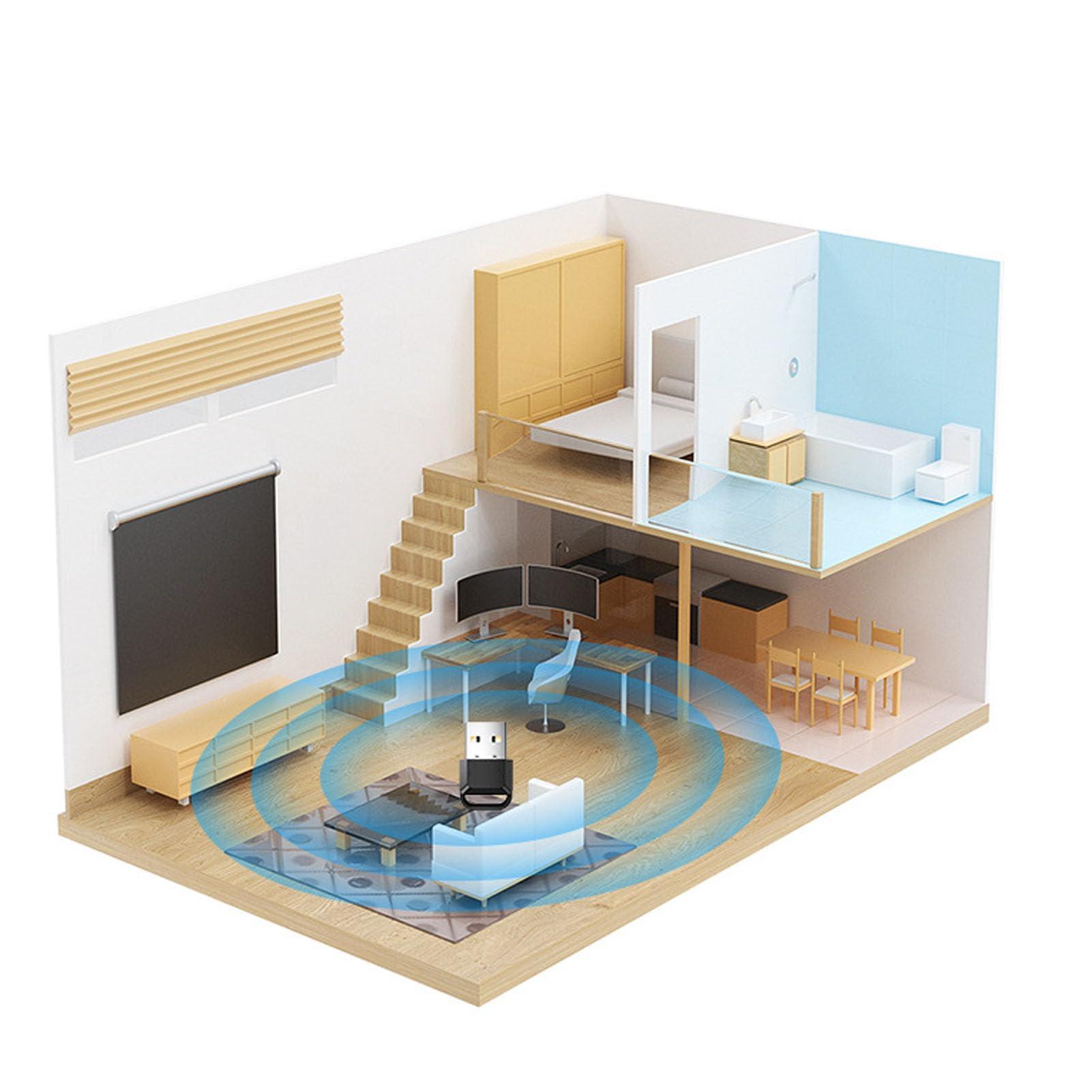 Yunir Bluetooth 5.0 USB Adapter for PC,40Mbps Transmitter Replacement Micro USB for Headphone Speaker Mouse Keyboard Connection,Plug and Play