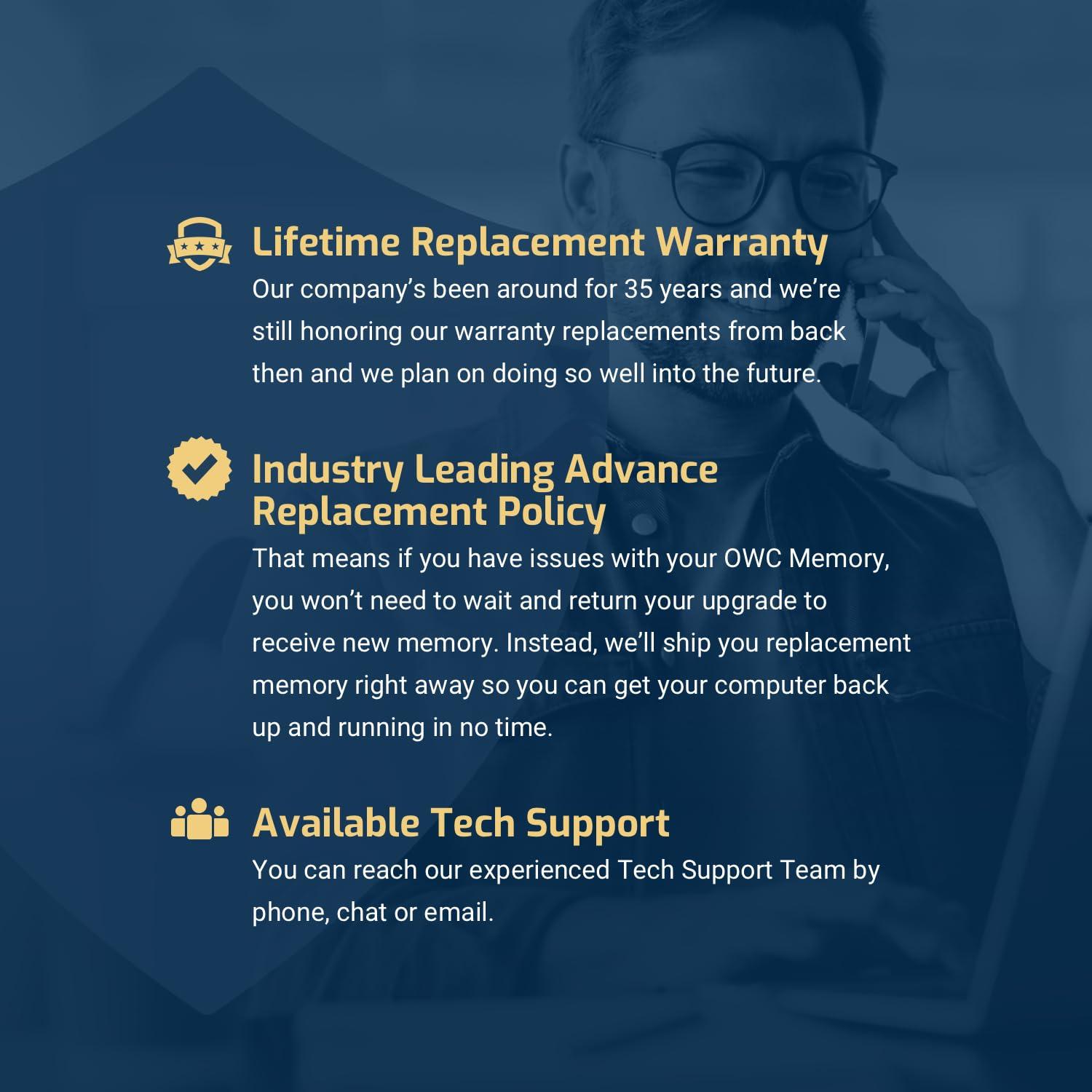 OWC OWC 32GB (4 x 8GB) OWC 128GB DDR4 ECC Registered CL21 PC4-23400 2933MHz SDRAM Memory Ram Upgrade Module Compatible with 2019 Mac Pro 7,1 Models (OWC2933R8M32)