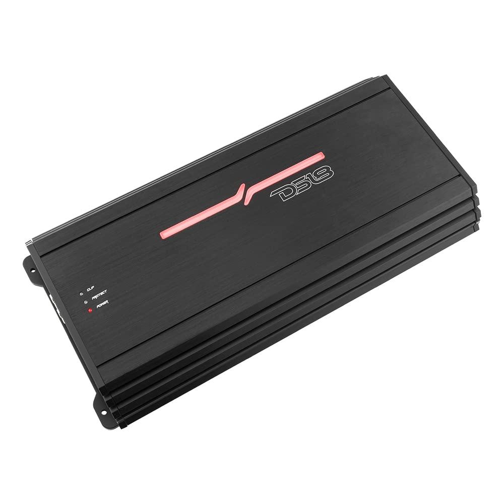 DS18 DS18 ZR1500.1D Car Amplifier 1-Channel Digital Class D Subwoofer Monoblock Amp 4500 Watts Max Wattage at 1-Ohm - Adjustable Low Pass & Subsonic Filters with Bass Boost - Remote BASS Knob Included