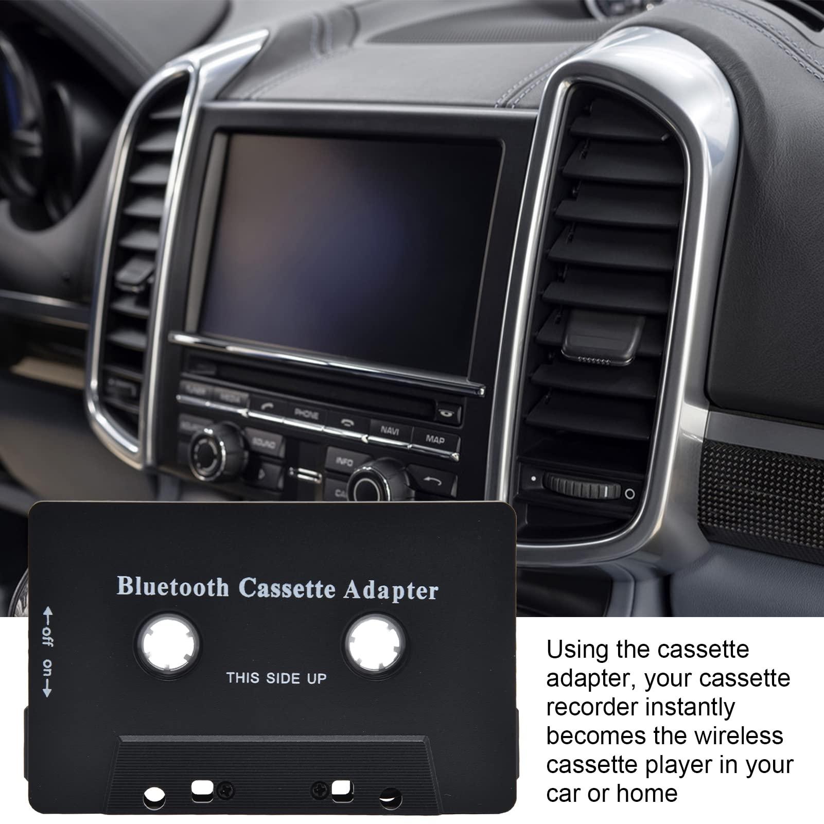 Qiilu Qiilu Car Tape Player Adapter Cassette Tape Player Adapter Abs Car Cassette Player Adapter Car Bluetooth Cassette Reiver Converter with USB Cable