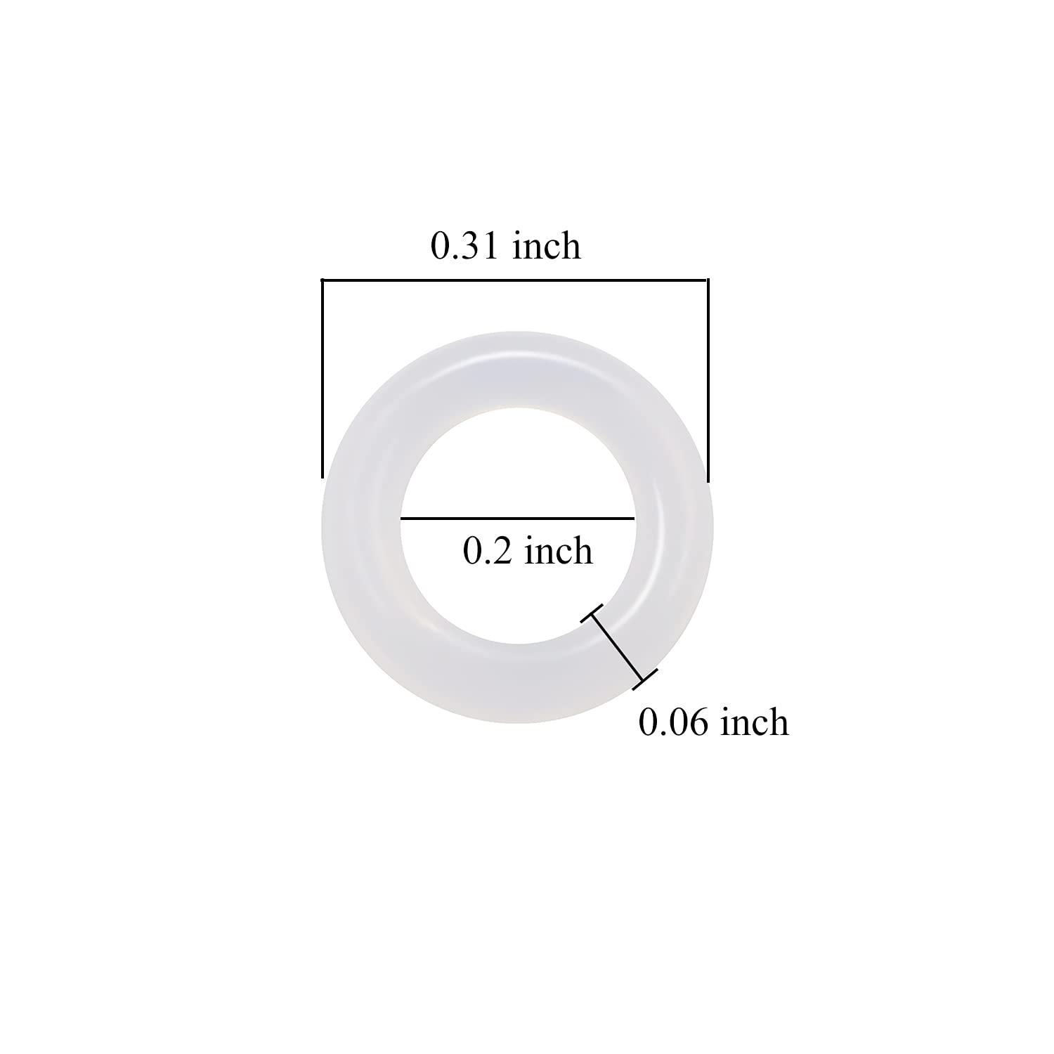ThreeBulls ThreeBulls 120Pcs Clear Rubber O-Ring Keyboard, O-Rings Keycaps, Switch Dampeners Keycap, for Cherry MX Key Switch Keyboards Dampers,White
