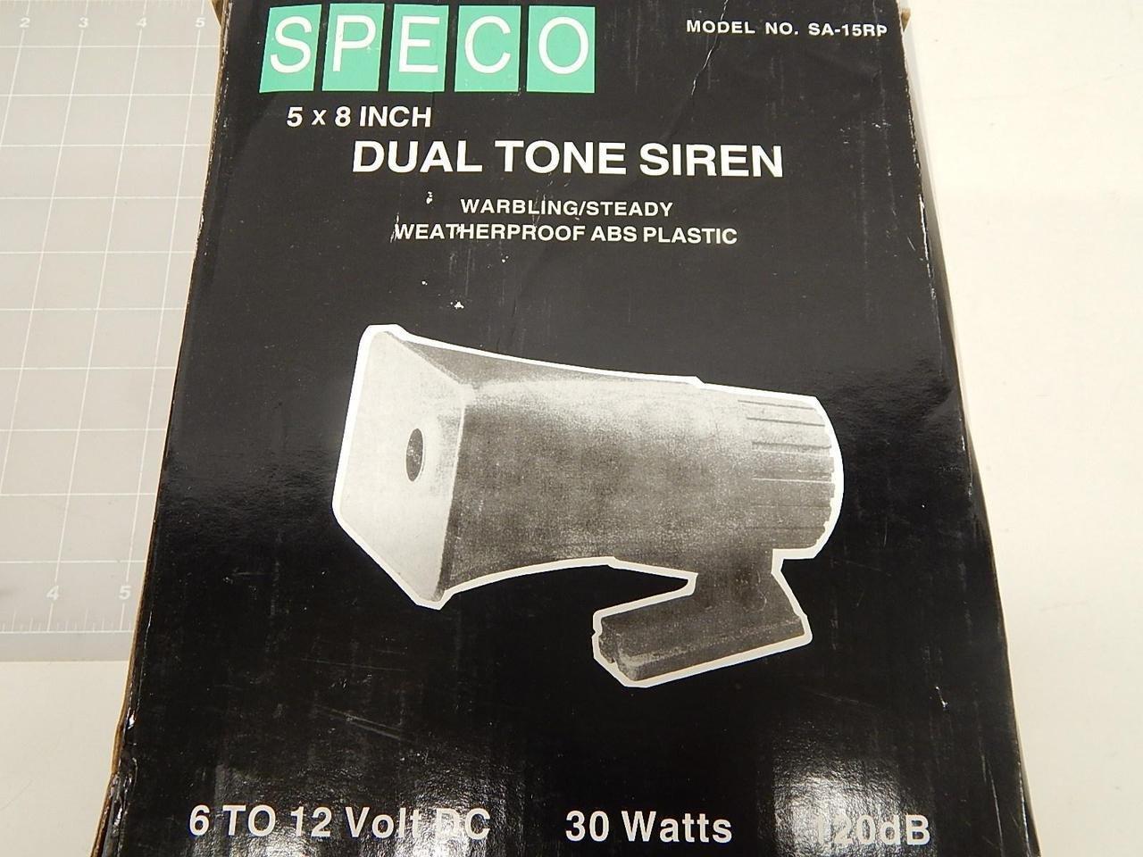 Speco Speco SA15RP 30W 5" x 8" Dual Tone Alarm Siren