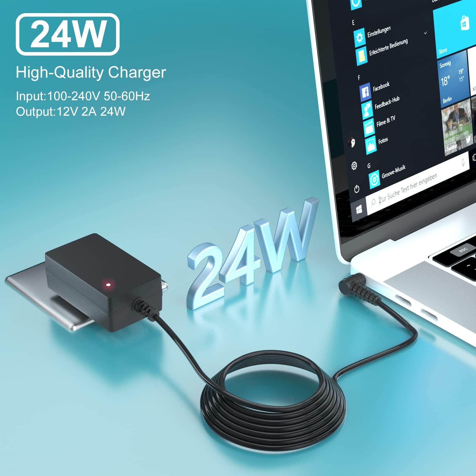 Eaneey Eaneey 12V 2A Laptop Charger for Gateway GWTN116-1 GWNC21524 GWTC116-1 GWTC116-2 GWTN116-3 GWTN141-1 GWTN141-5 GWTN133-1 GWTN156-11 EVOO EV-C-116-5 EV-C-116-6 N11SP3 SAW30-120-2000u Adapter Power Cord