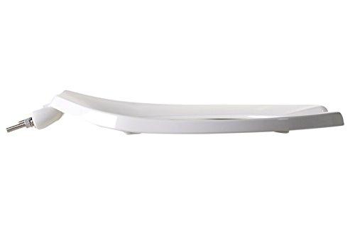 Bath Décor Bath Décor 4F1E3SSC-00 Commercial Heavy Duty Self-Sustaining Elongated Open Front Less Cover Toilet Seat with 304 Stainless Steel Hinge