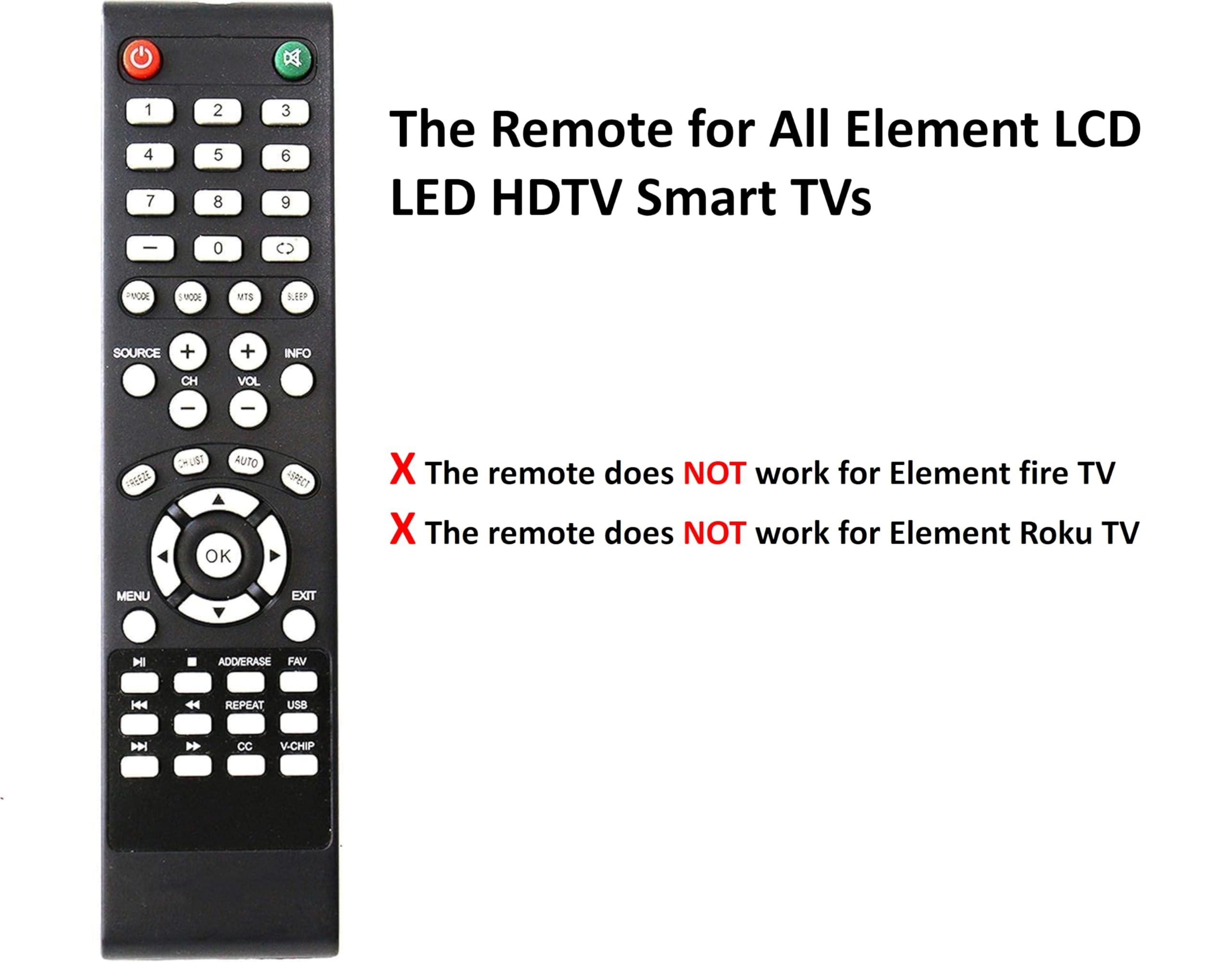 Smartby Universal Remote Control Replacement for Element TV - Not for fire & roku TV