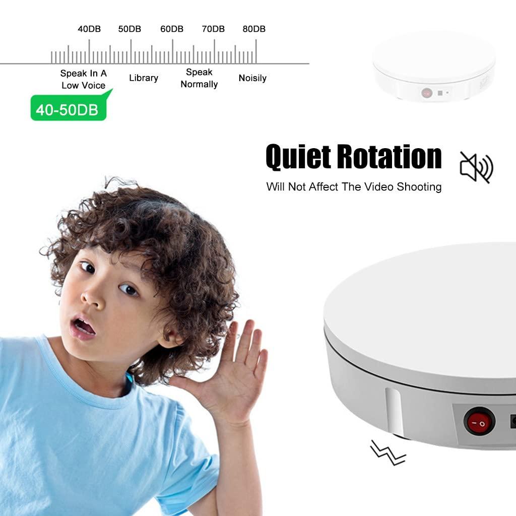 FONOBO FONOBO Rotating Display Stand, 330Lb/150Kg Load Bearing, 12 in Photography Motorized Display Turntable for Mannequin 360 Show,Black