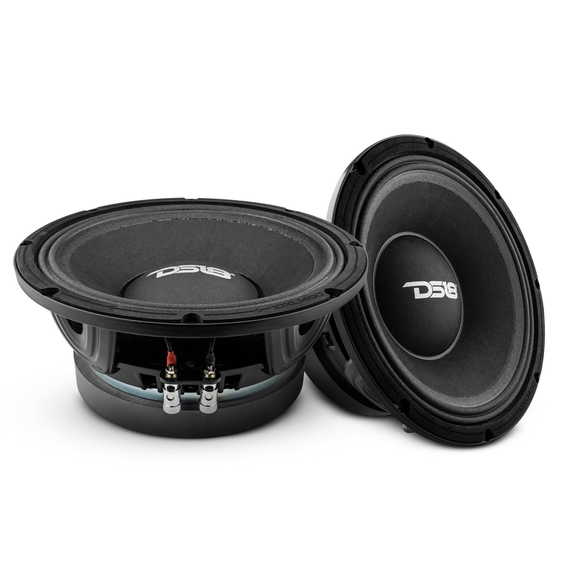 DS18 DS18 10XL1400-8 PRO XL 10" Mid-Range Loudspeaker 700 Watts Rms 8 Ohm 3.5" Voice Coil Dual Layers for High-Performance Midrange Speaker for Car/Truck Stereo Sound System