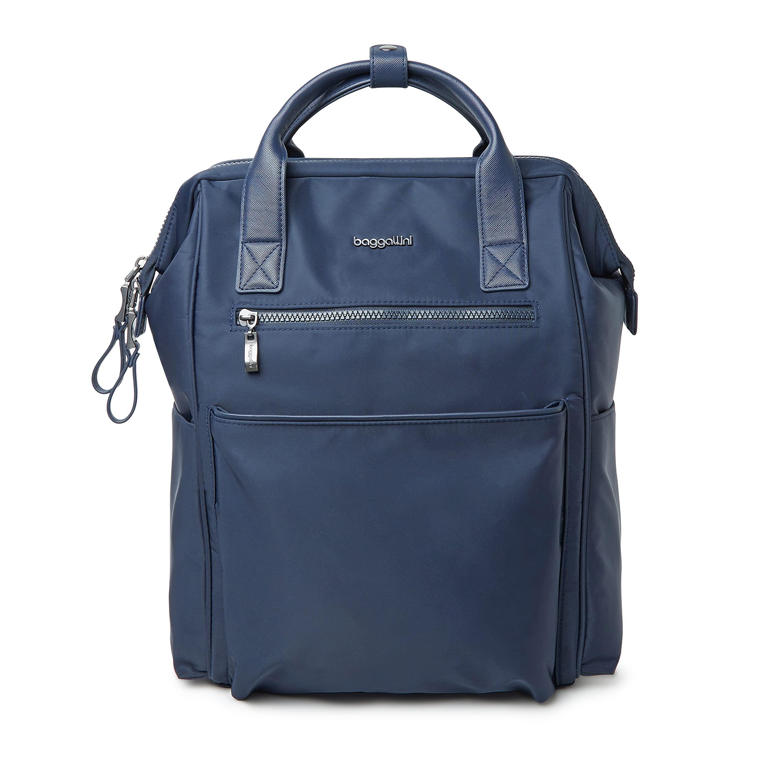 Baggallini Baggallini Soho Backpack - Travel Laptop Backpack for Women - Lightweight Water-Resistant Luggage Bag, French Navy