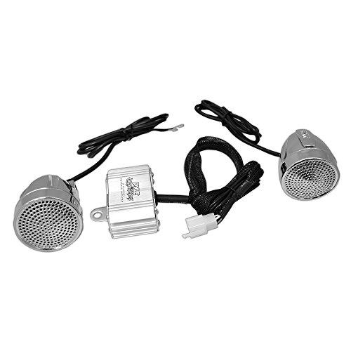 Pyle Pyle PLMCA61 600-Watt Motorcycle/ATV Amplifier with Dual Handle-Bar Mount Weatherproof Speakers, MP3/iPod Input, USB Charger - Set of 2