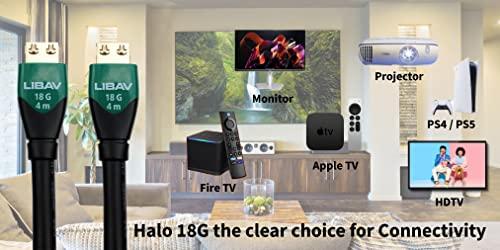 Liberty AV Solutions Liberty\'s Premium Series Nebula with Ethernet 18G HDMI Cable 4K Resolutions, 10 Meter (32 feet) Length.Laptop, PC, Gaming, Projector, Monitor