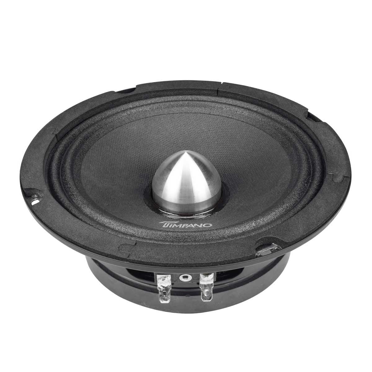 Timpano Timpano 1000 Watts Midrange Speakers for Car Audio Systems TPT-MR6-4 BULLET 4 Ohm Shallow PRO Audio Mid Range Loudspeaker (Bundle 2 Speakers)