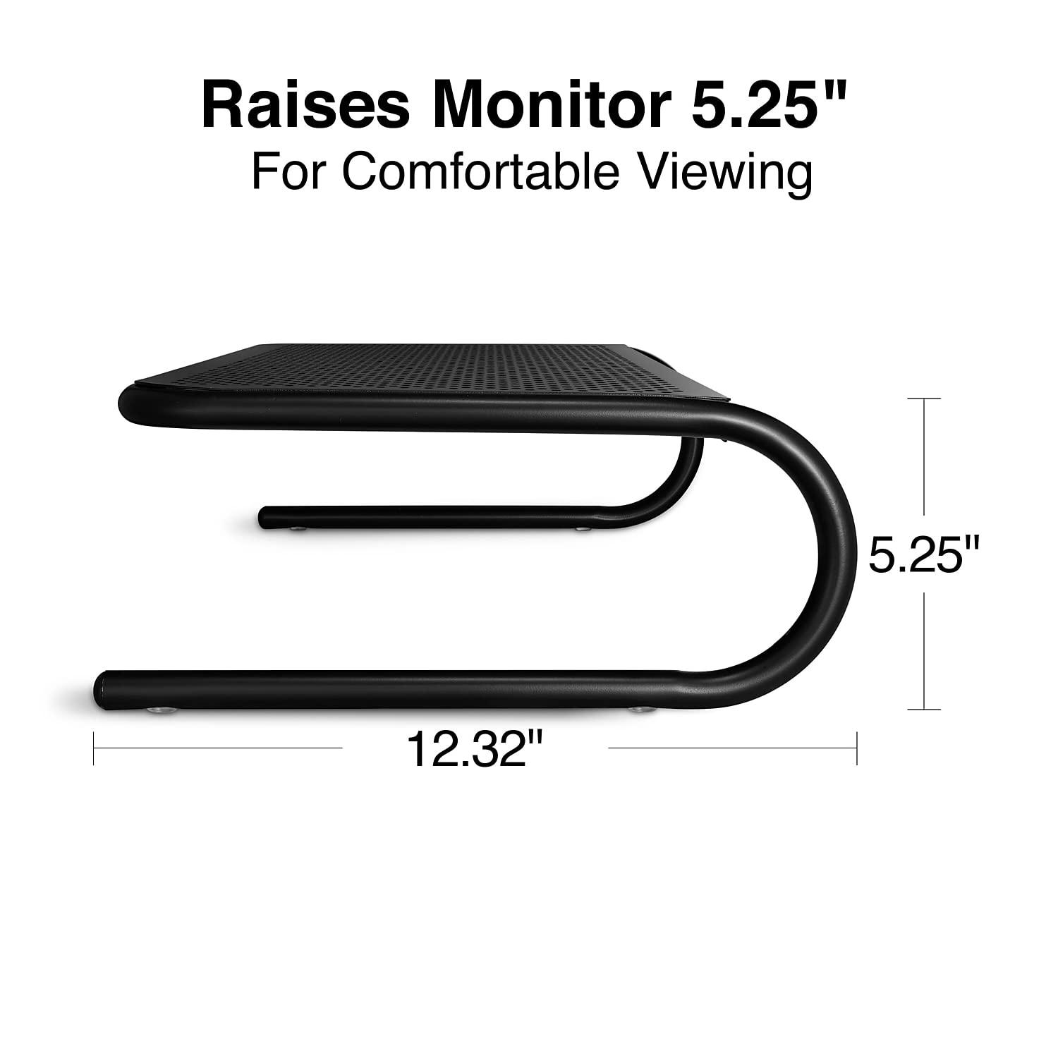STAPLES STAPLES Large Monitor Riser, for up to 46-inch Monitor, Black, 2/Pack (ST20136-CCVS)