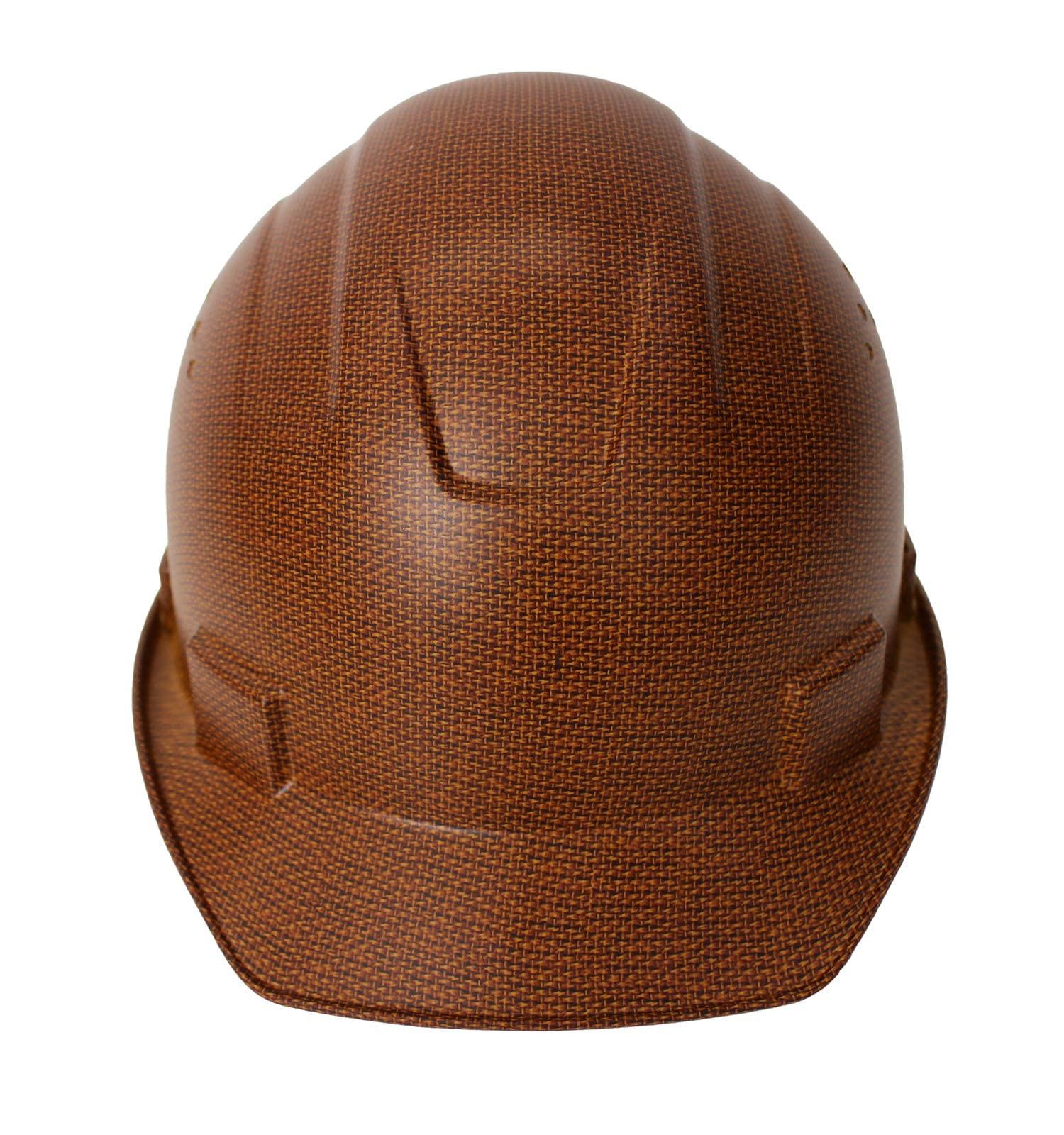 RK SAFETY RK Safety RK-HP34-BROWN Hard Hat Cap Style with 4 Point Ratchet Suspension, 2EA (Brown) - Set of 2