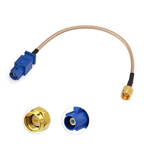 BINGFU Bingfu Vehicle Car GPS Antenna Adapter Cable SMA Male to Fakra C Male Blue Coaxial Pigtail Cable 15cm 6 inch for Vehicle Truck SUV Car Stereo Head Unit GPS Navigation Receiver System GPS Tracker Modem