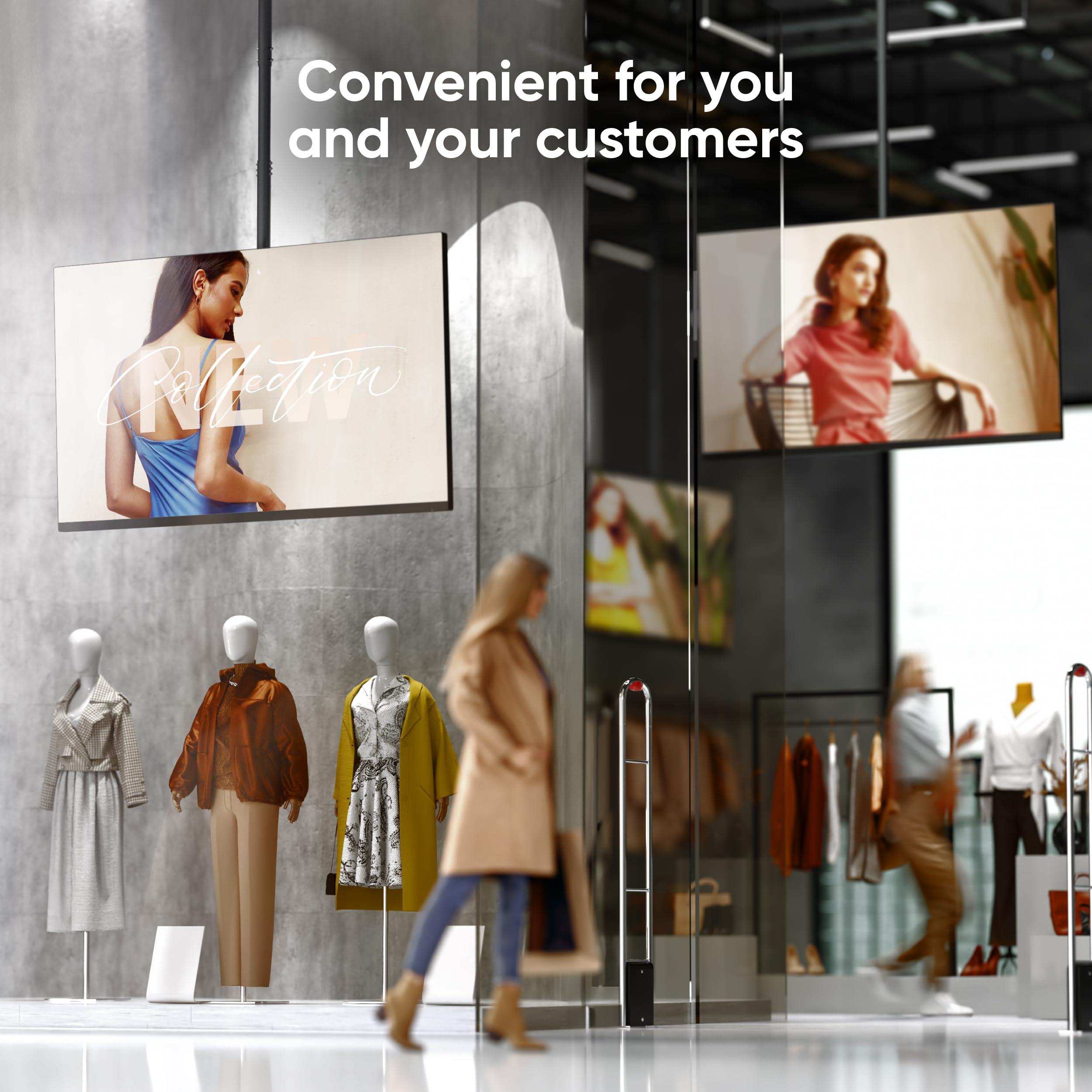 ONKRON ONKRON TV Ceiling Mount for 32-80 Inch Screen up to 150 lbs, Full Motion Ceiling TV Mount Swivel and Tilt max 600x400 VESA Long & Height Adjustable TV Mount Ceiling/Ceiling Mount TV Bracket Black