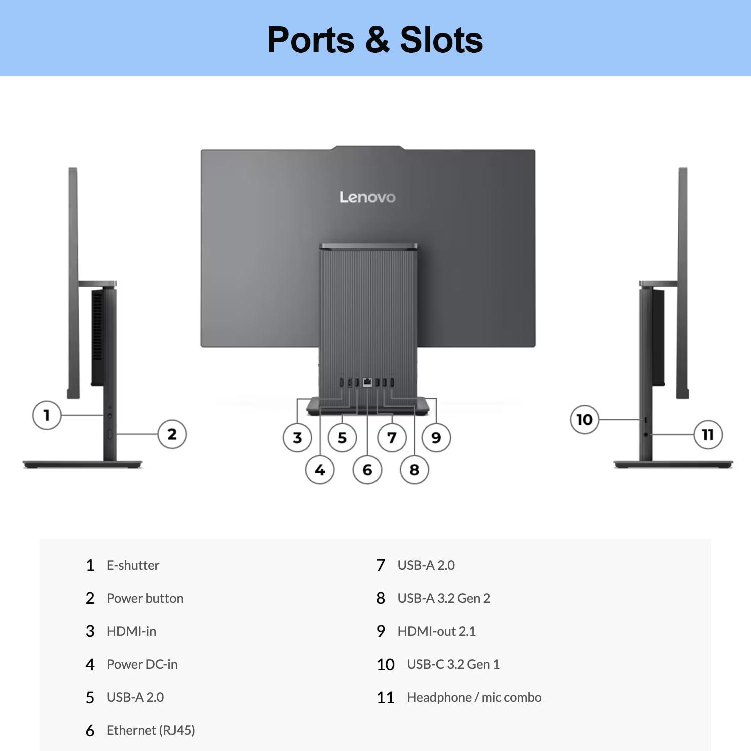 Lenovo Lenovo 2024 IdeaCentre I All-in-One, 27\" FHD Touchscreen 100Hz, Intel Core i5-13420H, 16GB DDR5 RAM, 512GB SSD, Wireless Charging Base, Wireless KB & Mouse, Wi-Fi 6, Windows 11 Home, Grey