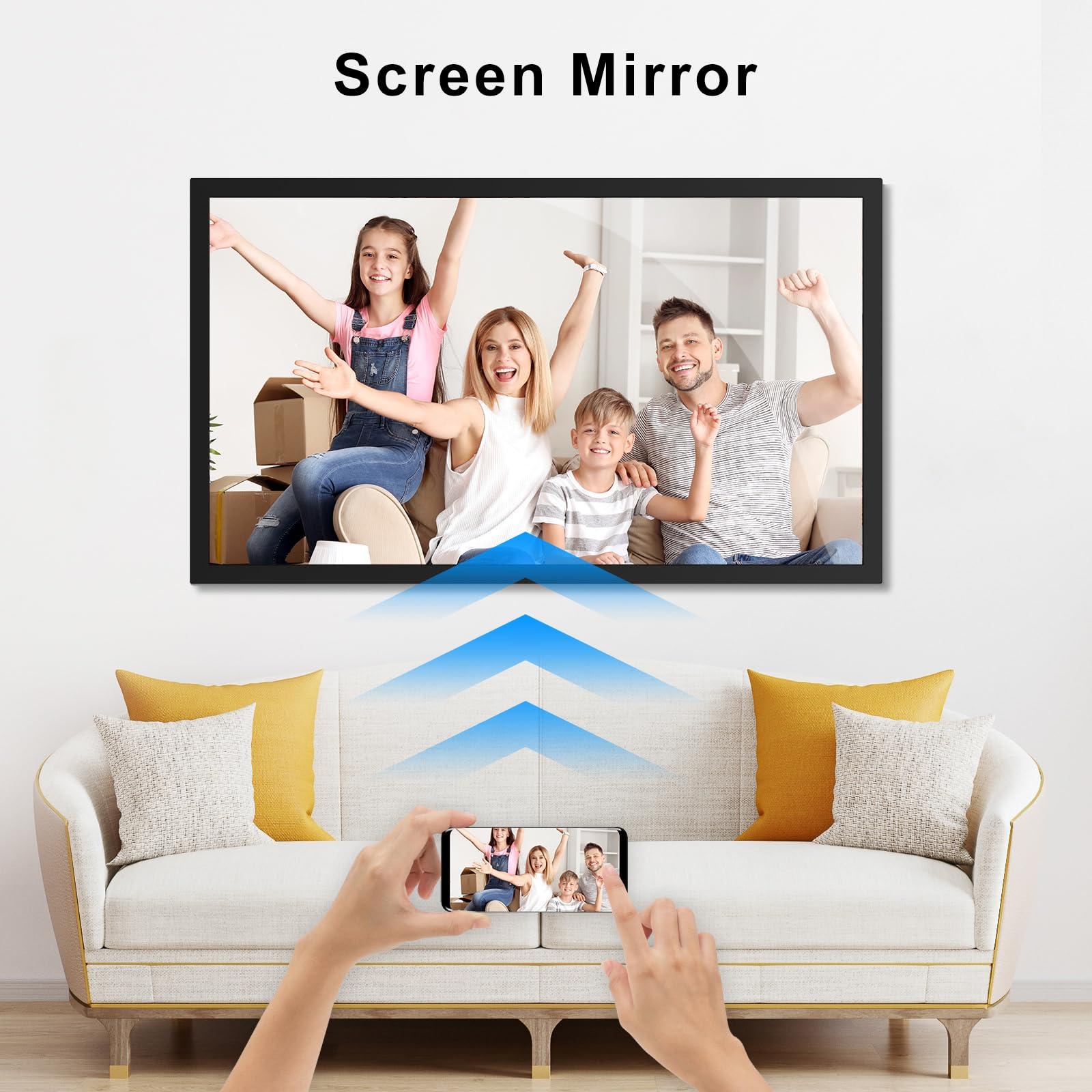 PWOSUN Large Digital-Picture-Frame 21.5" WiFi Photo-Frame - 32GB Digital Picture Frame FHD 1080P, Sync Phone, Light Sensor, Wall-Mounted, Share Photos Videos via App, Email, Free Cloud Storage