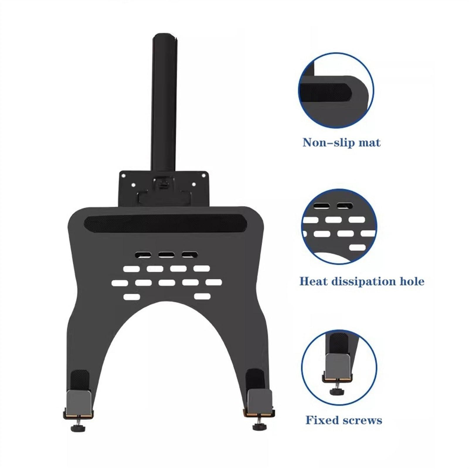 GJAGXQ GJAGXQ Monitor Arm, Laptop Arm Mount for Desk Holds 4.4-19.8lbs, 2 in 1 Adjustable Gas Spring Arm Single Monitor Desk Mount with Tray for 17\"-30\" Screens or 10\"-16\" Laptops,for Laptop, Computer ec