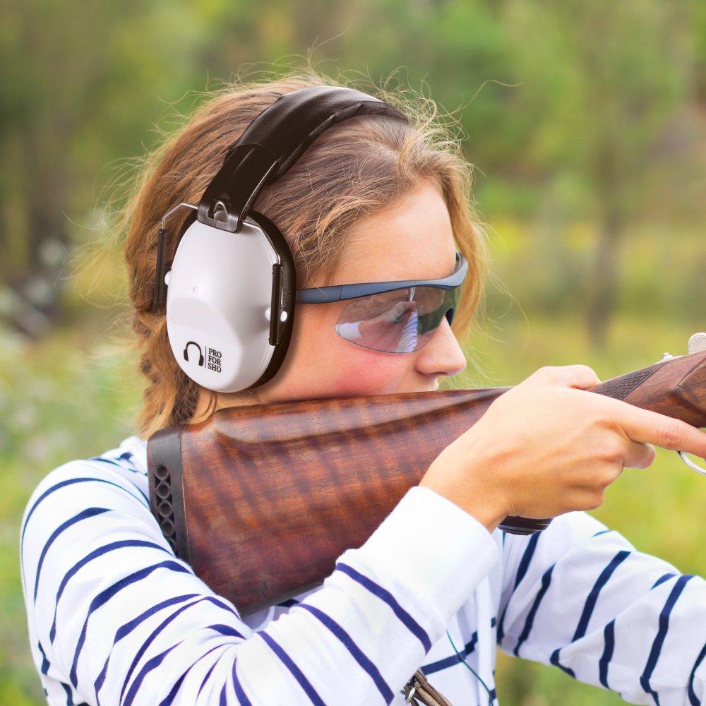 Pro For Sho Pro For Sho 34dB NRR Hearing Protection Ear Muffs - Highest NRR in Compact Design, Noise Cancelling Headphones for Adults and Kids, Sensory Autism Ear Protection for Shooting, Gun Range, Mowing, Work