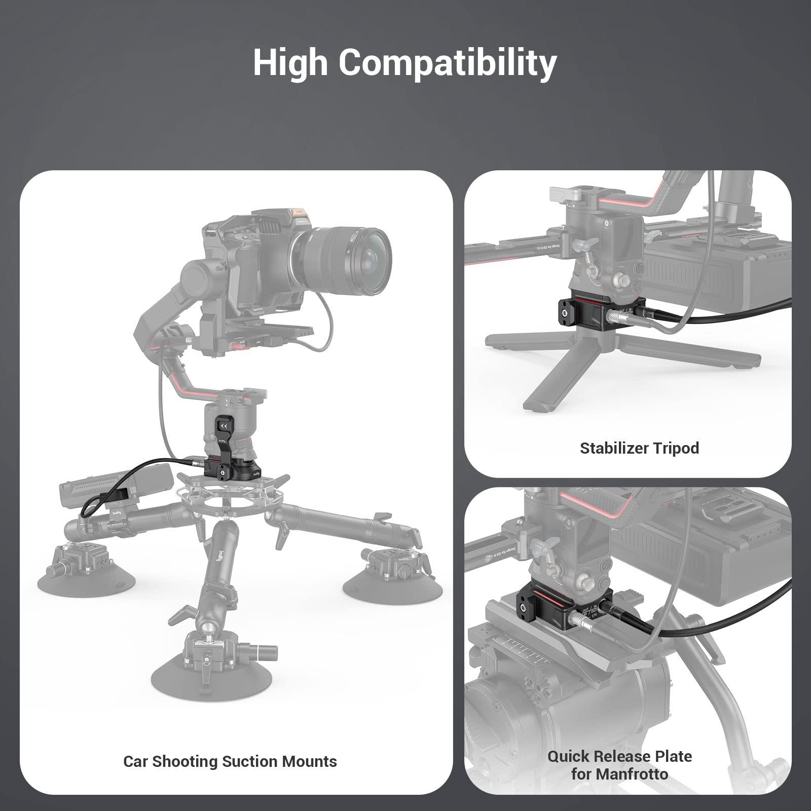 SMALLRIG SMALLRIG Power Supply Base Plate for DJI RS 2 / RS 3 Pro/RS 4 Pro Gimbal, External Power Solution for DJI RS 2 / RS 3 Pro/RS 4 Pro