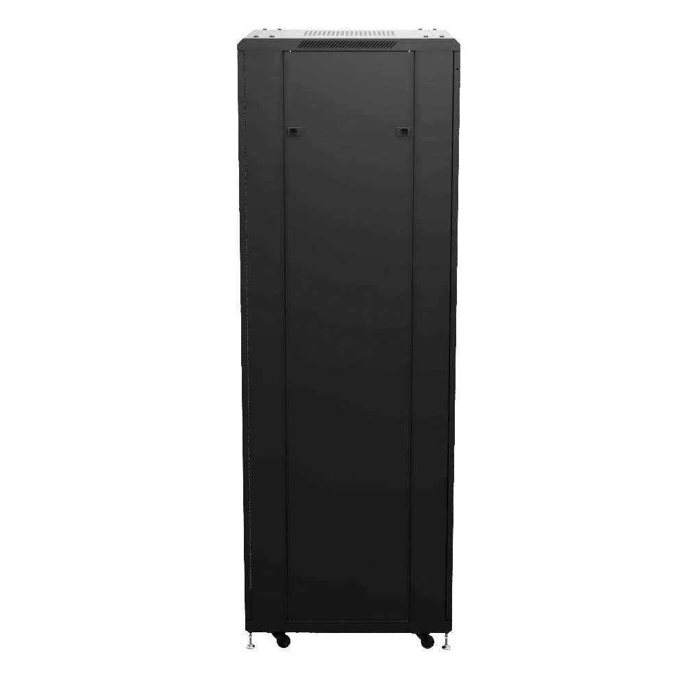 NavePoint NavePoint 42U Network Cabinet - 19\" AV Cabinet for Home, Studio, or Office IT Equipment Rack Enclosure, 28\" Deep with Casters, Cooling Vents, Lockable Door & (4) 450mm Shelves - Assembled, Black