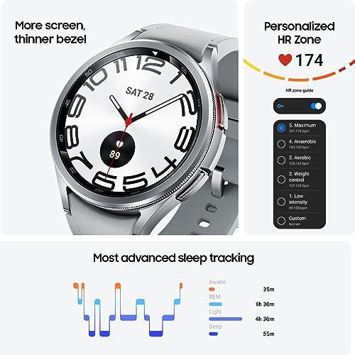 SAMSUNG SAMSUNG Galaxy Watch 6 Classic 47mm LTE Smartwatch, Rotating Bezel, Fitness Tracker, Personalized HR Zones, Advanced Sleep Coaching, Heart Monitor, BIA Sensor, Health Insights, US Version, Black
