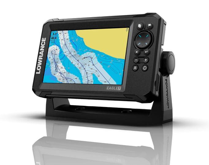Lowrance Eagle 7 SplitShot HD, 7" IPS Screen, SplitShot HD transducer, C-MAP Inland Charts for The US, with Coverage of Over 17,000+ American Lakes