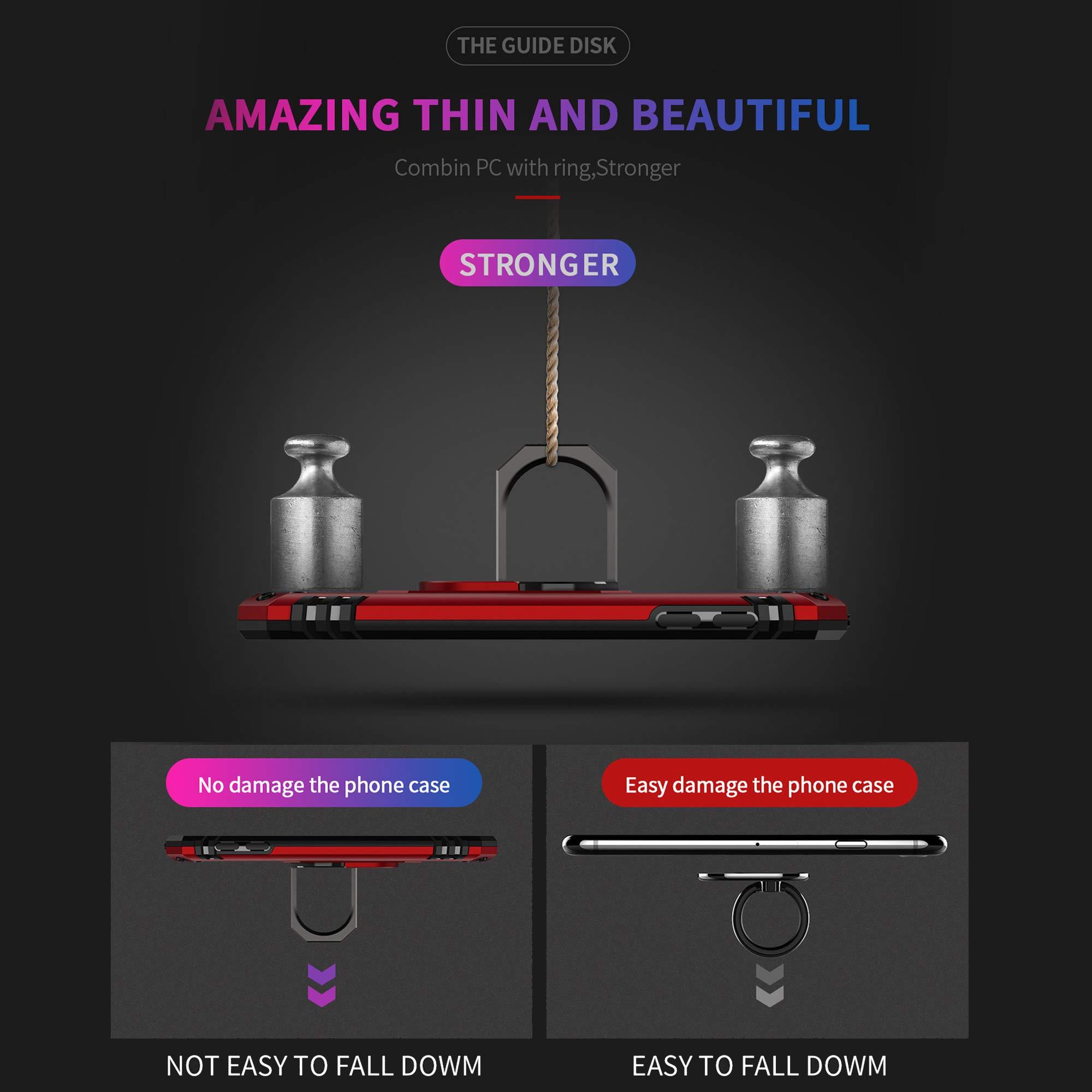 ULAK ULAK Compatible with iPod Touch 7/6/5 Case with 2 HD Screen Protectors, Hybrid Rugged Shockproof Cover with Built-in Kickstand for iPod Touch 7th/6th/5th Generation (Red)