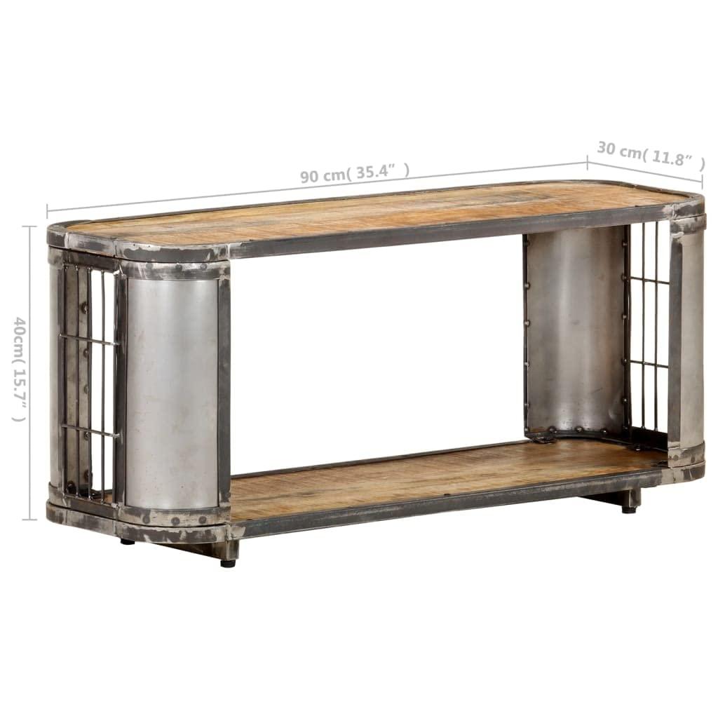 vidaXL vidaXL Solid Wood Mango TV Stand - Industrial Style Entertainment Unit with Ample Storage - 35.4"x11.8"x15.7"