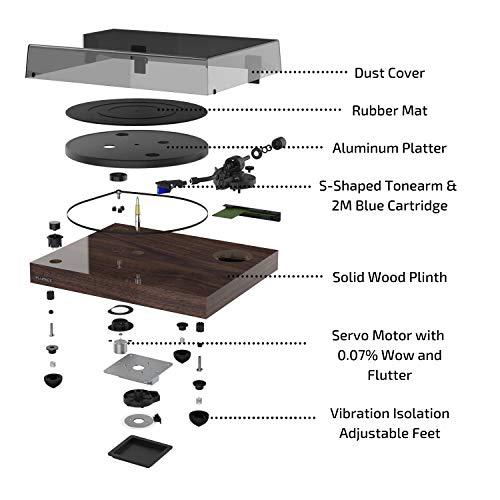 Fluance Fluance RT84 Reference High Fidelity Vinyl Turntable Record Player with Ortofon 2M Blue Cartridge, Speed Control Motor, Record Weight, 3 in 1 Stylus and Record Cleaning Vinyl Accessory Kit