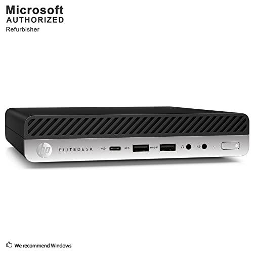 HP HP EliteDesk 800 G3 Desktop Mini Business PC Windows 10 Computer (Intel Core i5-6500T up to 3.1GHz, 8GB DDR4 RAM, 256GB SSD, WiFi, Bluetooth, USB Type-C 3.1, 2 x DisplayPort, Win 10 Pro) (Renewed)