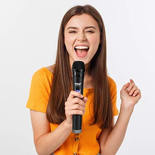 Pyle Pyle Bluetooth Multi-Channel Hybrid Pre-Amplifier System - 3000W Home Audio Rack Mount Stereo Power Amplifier Receiver w/ Radio, USB, UHF, Dual Wireless Karaoke mic, Speaker Sound System -PWMA4004BT