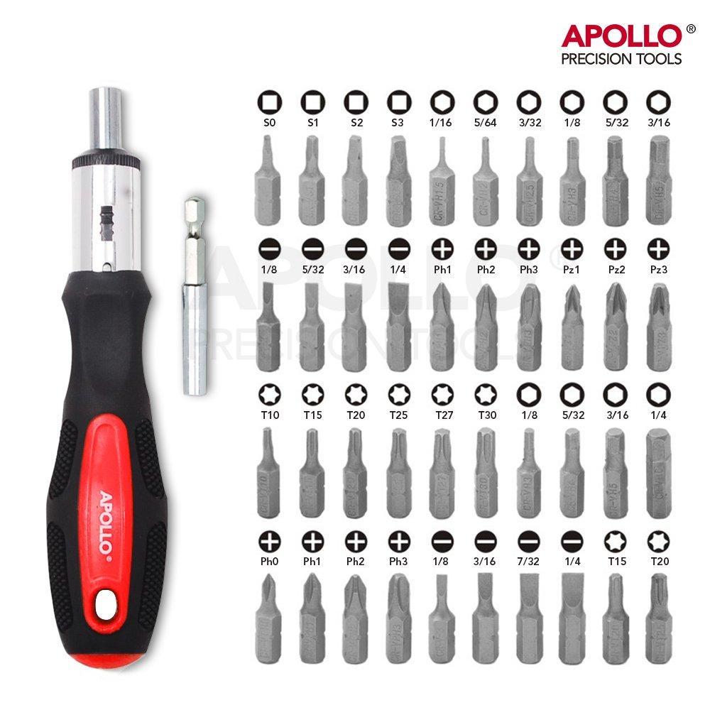 Apollo Tools Apollo Tools 71 Piece Complete Household Tool Set with Clamp, Hacksaw, Carpenter Square, Screwdriver and Plier Sets for College, Home Repairs and DIY - Red - DT0204