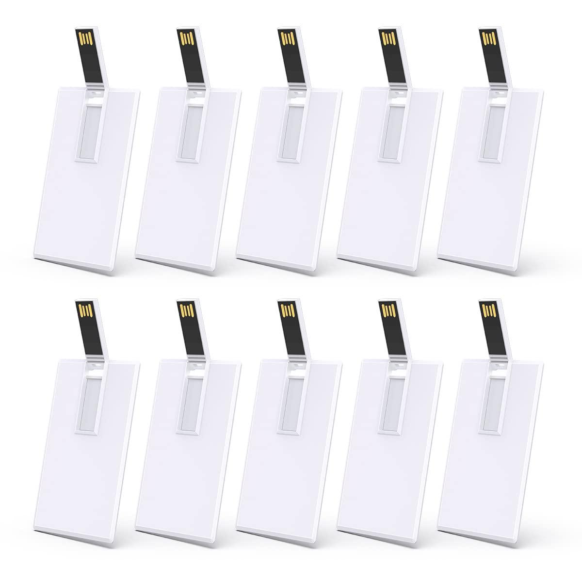 KEXIN KEXIN USB Flash Drives Credit Card Bank Card Shape Flash Drive Memory Stick Key Credit 2GB 2G USB Drive - Bulk Flash Drives - 50 Pcs (White Card)