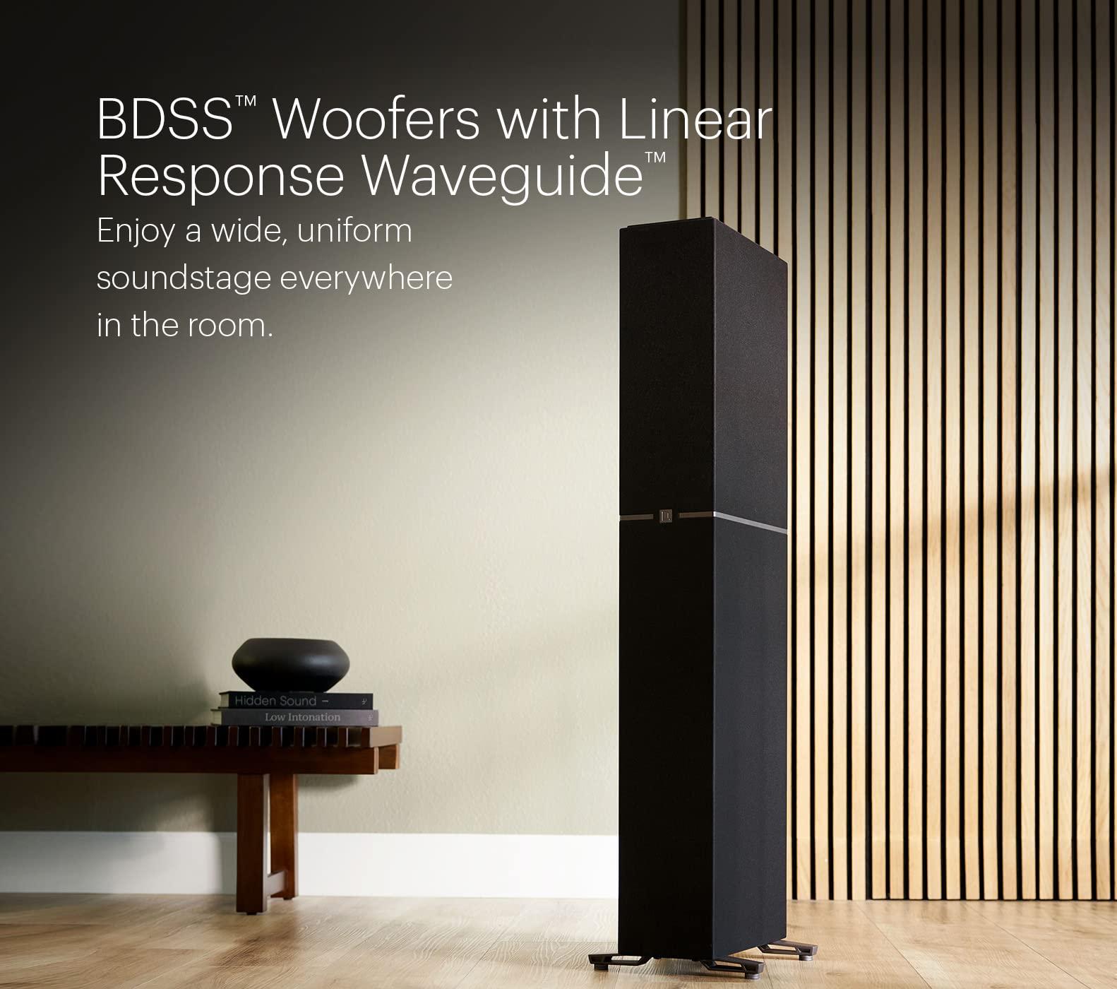 Definitive Technology Definitive Technology Dymension DM60 Mid-Size Tower Speaker, Adjustable Bipolar Arrays, 4 BDSS Mid/Bass Woofers & Tweeter, 3XR Architecture with 8" Dual Radiators, Dolby Atmos/DTS:X Ready, Black