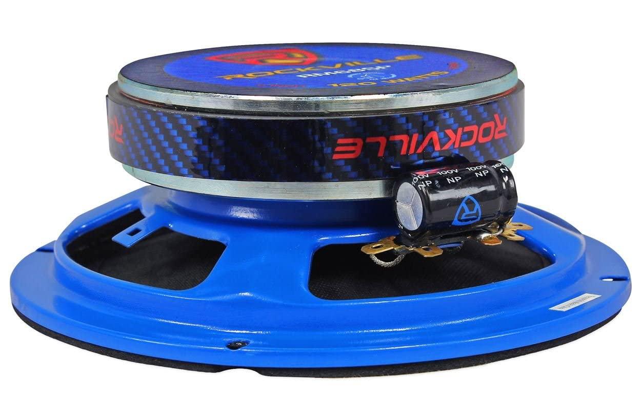Rockville Rockville RM68SP Mid-Range Car Speaker, 6.5, 120W, 8 Ohm, Dual Cone, Kevlar, Foam Suspension, Bullet Phase Plug, CEA Compliant, Perfect for Car Audio
