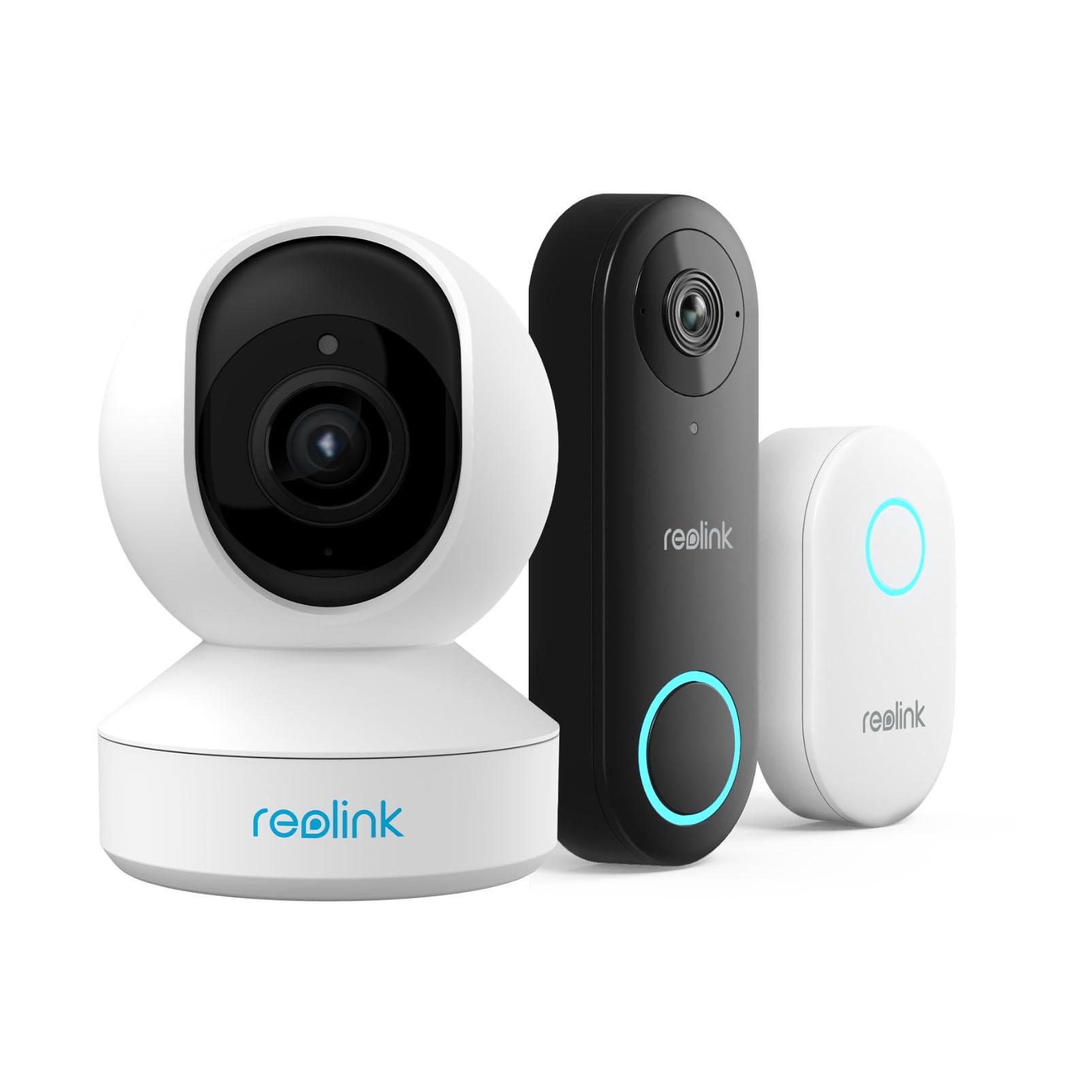 REOLINK REOLINK Doorbell Camera Bundle with E1 Pro 4MP Indoor Camera,Remote Control in One App, No Subscription Fee, Local Storage, Works w/Goodle Assistant