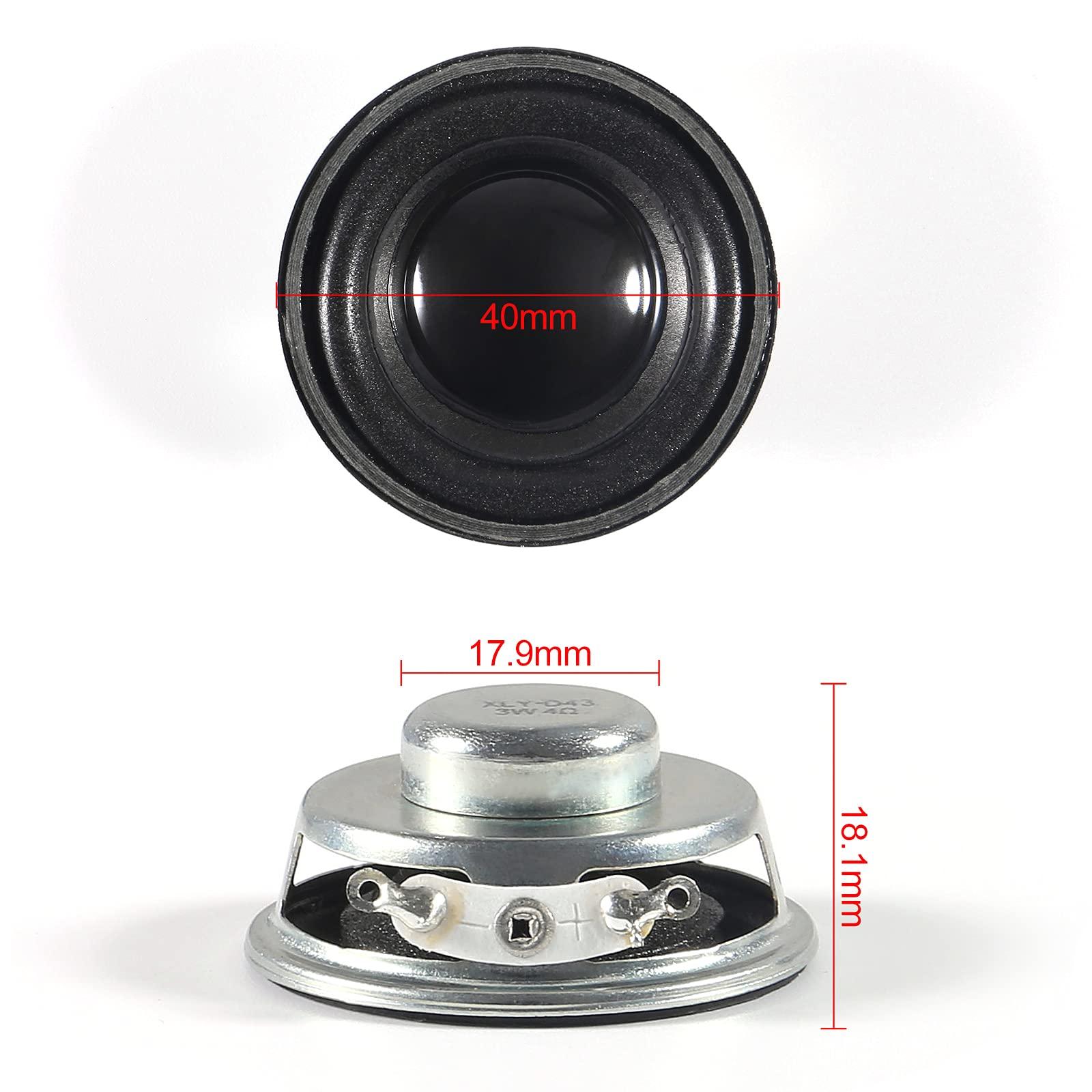 ALMOCN ALMOCN 2PCS 1.5" 4Ohm 3W DIY Small Full Range Audio Speaker Stereo Woofer Loudspeaker for Arduino and DIY Speaker