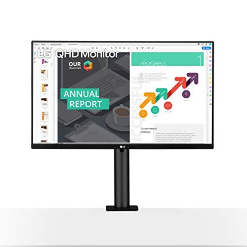 LG LG 27QN880-B 27" QHD (2560x1440) Ergo IPS Monitor with HDR 10 Compatibility and USB Type-C Connectivity, Black