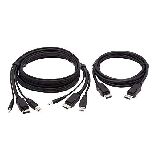 Tripp Lite Tripp Lite Dual DisplayPort KVM Cable Kit 4K USB 3.5 mm Audio 3xM/6ft (P783-006-DP)