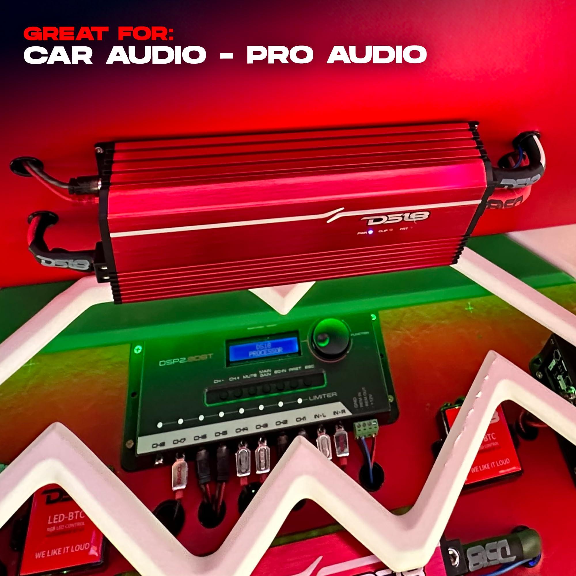 DS18 DS18 FRP FRP-5K/BL 1-Channel Amplifier 5000 Watts RMS @ 1-Ohm, Certified Dyno, Compact Full-Range Class D, Monoblock Amplifier, Exceptional Efficiency, Remote Level Control Knob, Blue