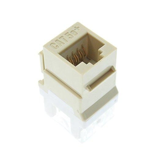 On-Q Legrand - OnQ RJ45 Keystone Connector, Keystone Jack for Cat 5e, Works with Multimedia Wallplates to Ensure Secure Wire Termination, Ivory, WP3450IV