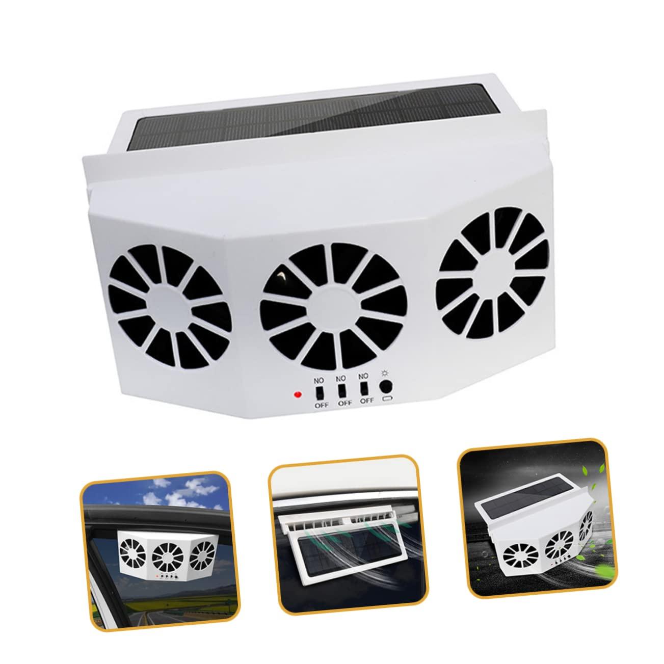 COOLHIYA COOLHIYA Solar-Powered Car Exhaust Fan Window Ventilation Fan Car Air Vent Cooler for Comfort