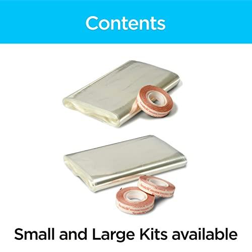 3M 3M Indoor Patio Door Insulation, Insulator Kit for 6\'-8\" x 9\' ft Patio Door, Keeps Cold Air Out and Warm Air In, Includes Heat Shrink Window Film and Scotch Window Film Mounting Tape (2144W-6)