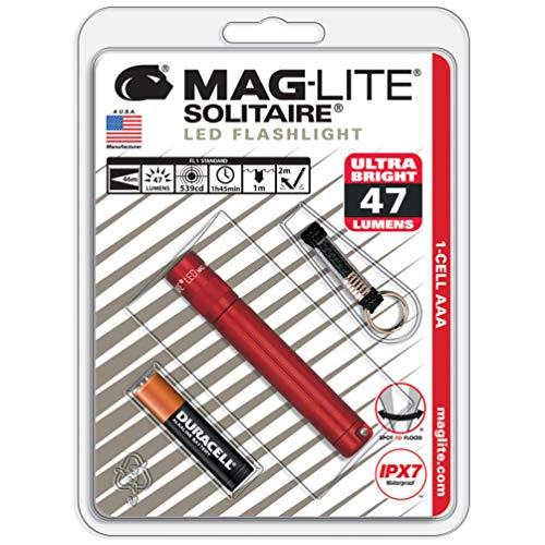 MagLite Maglite Solitaire LED 1-Cell AAA Flashlight Red