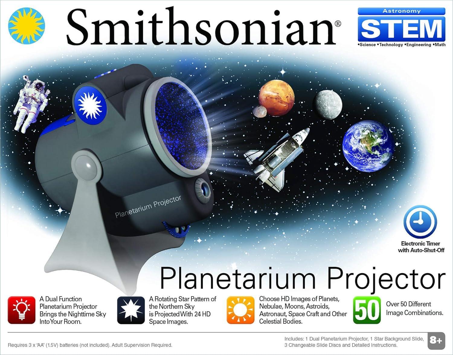 Smithsonian Smithsonian Star Projector - Room Planetarium with LED Display, Black