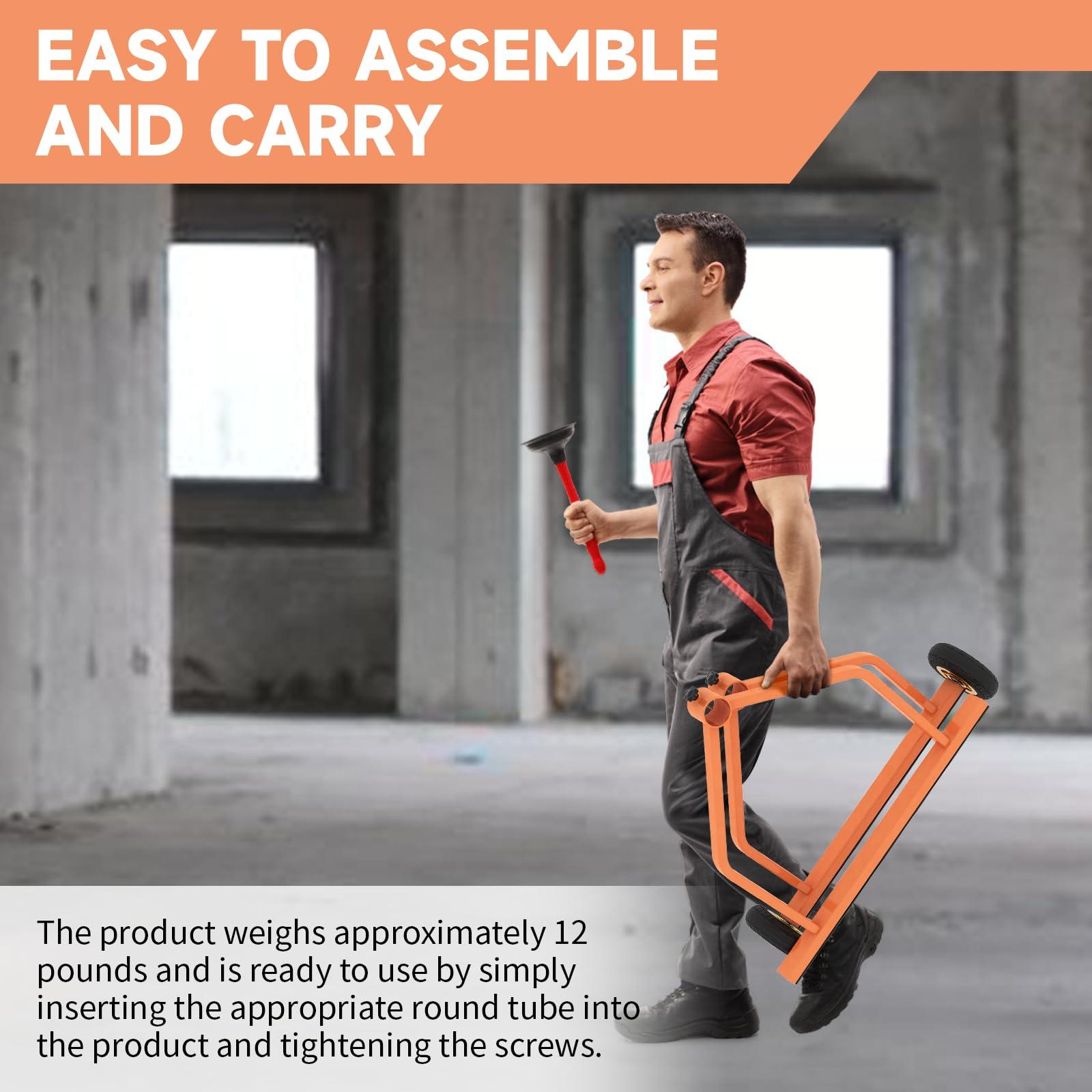 ikare Metal Wire Spool Rack - Cable Rack with Wheels, Wire Spool Holder for Wire Spools Up to 28 Inches in Diameter, Cable Caddy with 220 Lb Capacity